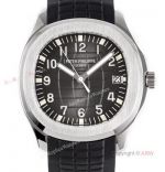 (ZF) Swiss 324 5167A Patek Philippe Aquanaut Black embossed Dial Rubber Band Automatic Watch